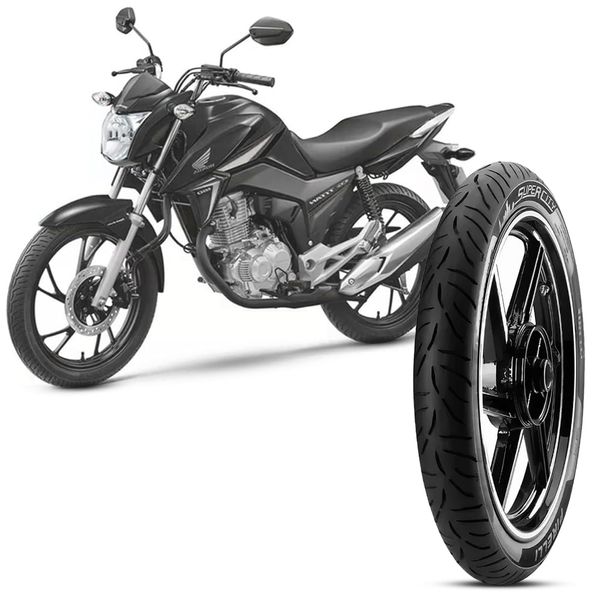 Pneu Moto Honda Cg 160 Pirelli Aro 18 80 100 18 47P Dianteiro Super City