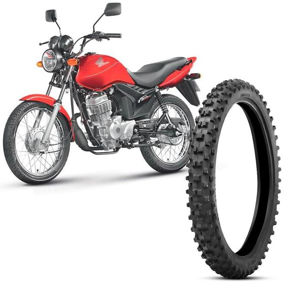 Pneu Moto Honda Cg Technic Aro 18 2 75 18 42M Dianteiro Tmx Trilha