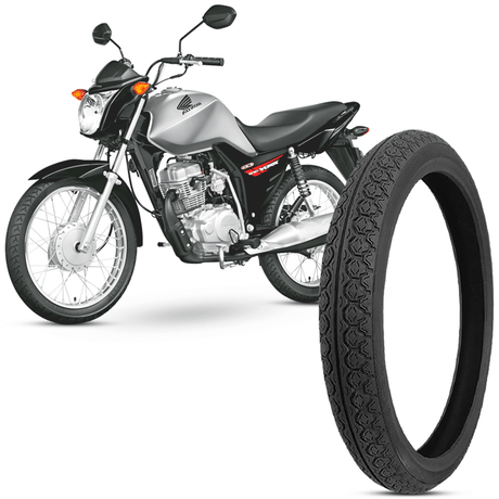 Pneu Moto Honda Cg Technic Aro 18 2 75 18 42P Tt Dianteiro Tiger