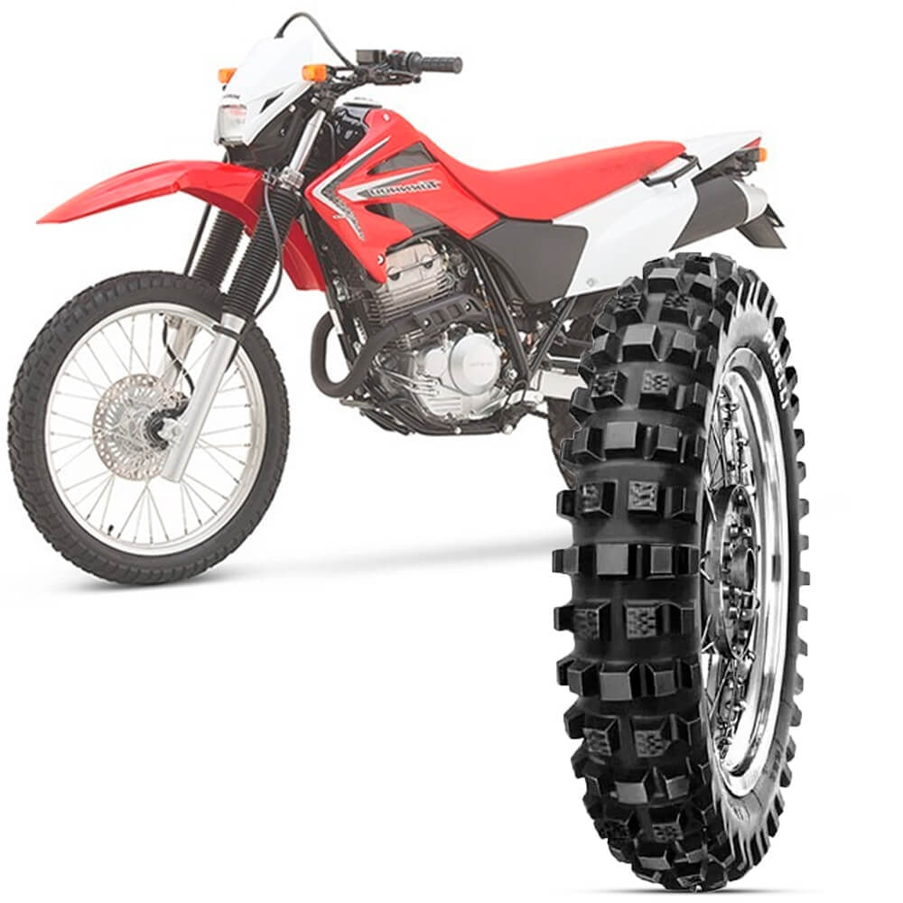 Pneu Moto Honda Xr 250 Pirelli Aro 18 120 100 18 MT16 Traseiro Garacross