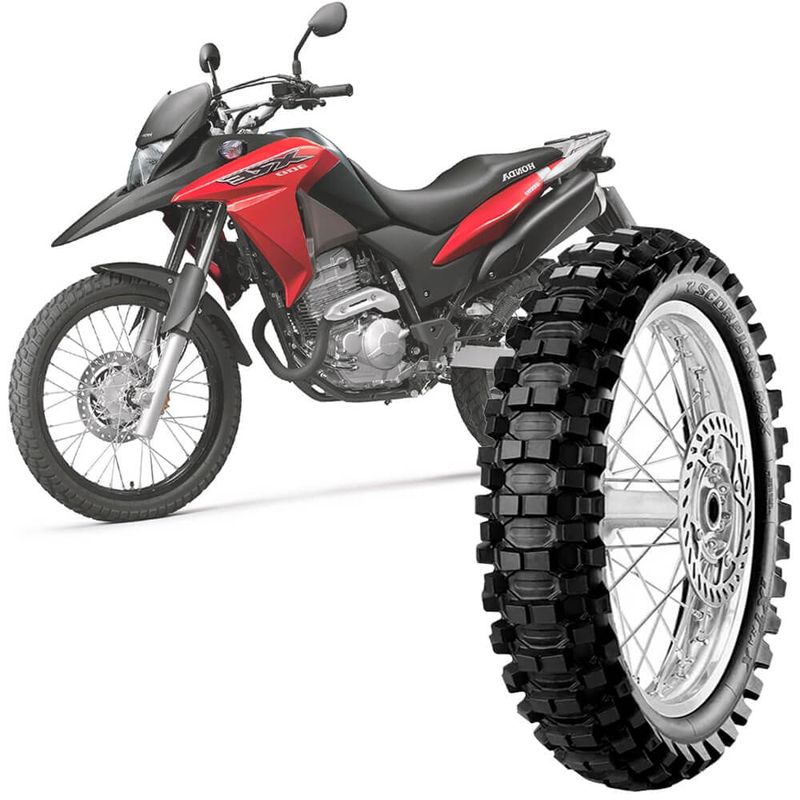 Pneu Moto Honda Xre Pirelli Aro 18 100 100 18 59M Traseiro Scorpion Mx Extra X