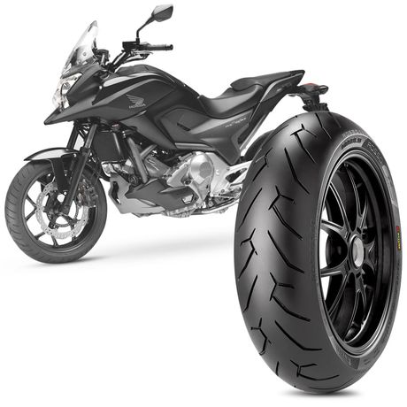 Pneu Moto Nc 700X Pirelli Aro 17 160 60 17 69W Tl Traseiro Diablo Rosso 2