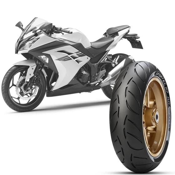 Pneu Moto Ninja Zx 10R Metzeler Aro 17 190 55R17 75W Traseiro Sportec M7