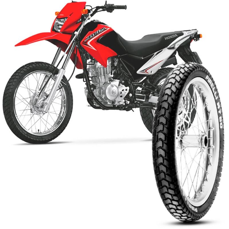 Pneu Moto Nxr 125 Bros Pirelli Aro 19 90 90 19 52P Dianteiro MT60