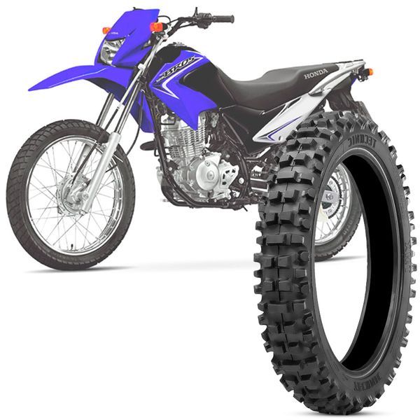 Pneu Moto Nxr Bros 125 Technic Aro 17 100 90 17 55M Traseiro Tt Tmx Trilha