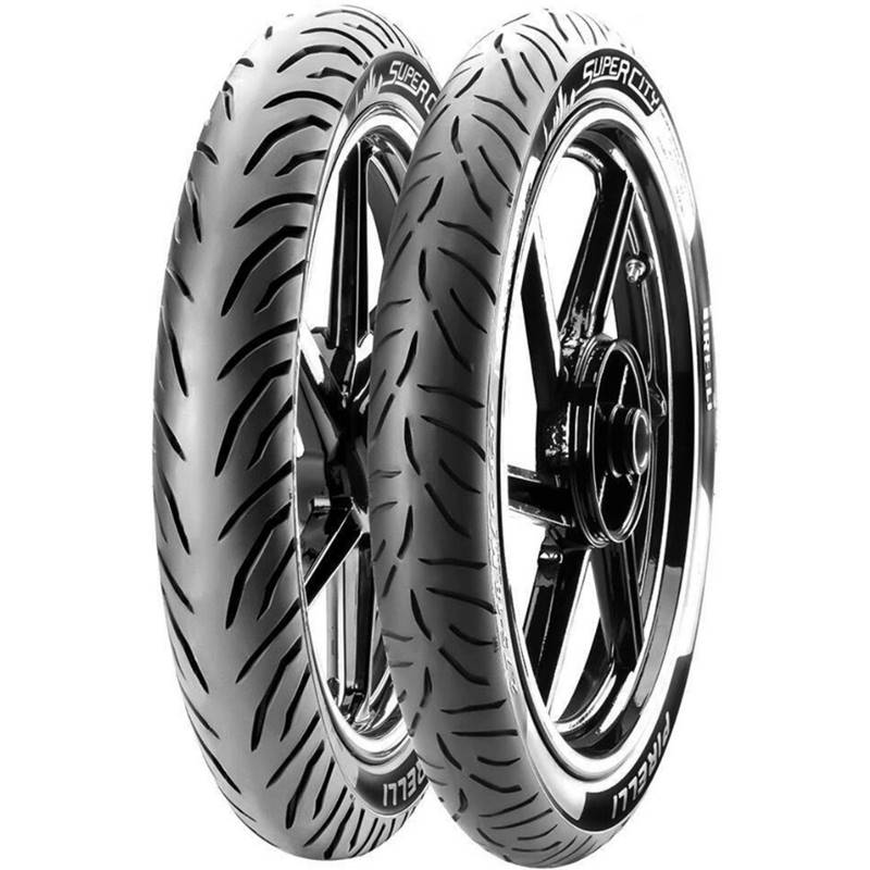 Pneu Moto Pirelli Aro 18 100 80 18 53P Tl M C Traseiro Super City