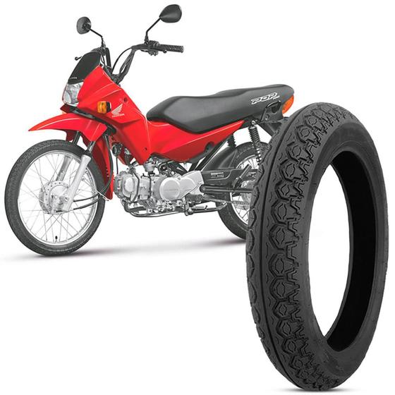 Pneu Moto Pop 100 Technic Aro 14 80 100 14 49L Traseiro Tiger