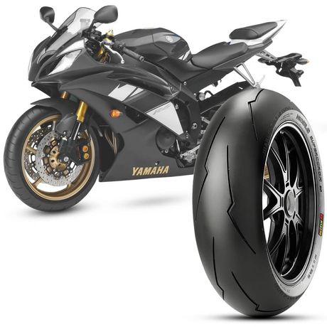 Pneu Moto Yzf R6 600 Pirelli Aro 17 180 55 17 Tl 73W Traseiro