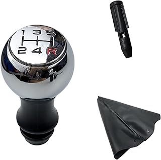 Alavanca de engrenagem de liga de substituição para Peugeot 206 306 406 107 207 para Citroen Picasso C3 C4 manípulo de mudança de marchas capa de bota acessórios de carro (cromo preto vermelho) (cromo