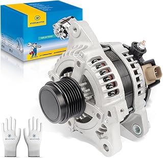 Alternador Ezexpreze 11385N Substituição para 1,8L L4 Toyota Corolla 2009-2011, Matrix 09-10, Pontiac Vibe 09-10, Scion xD 08-14, Polia de embreagem com 6 sulcos OE#11385, 12897, 270600T0400T0400