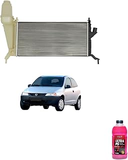 Kit Radiador GM Celta 1.0 1.4 2002-2006 Com Ar E Aditivo RADNAQ T5 Vermelho