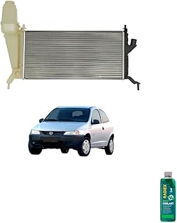 Kit Radiador GM Celta 1.0 1.4 2002 a 2006 C/Ar + Aditivo Radiador RadiEx Verde