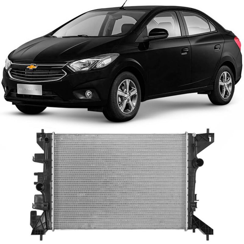 Radiador Chevrolet Prisma 1 0 1 4 8V 2016 2019 Ar Cr 900 000P Metal Leve