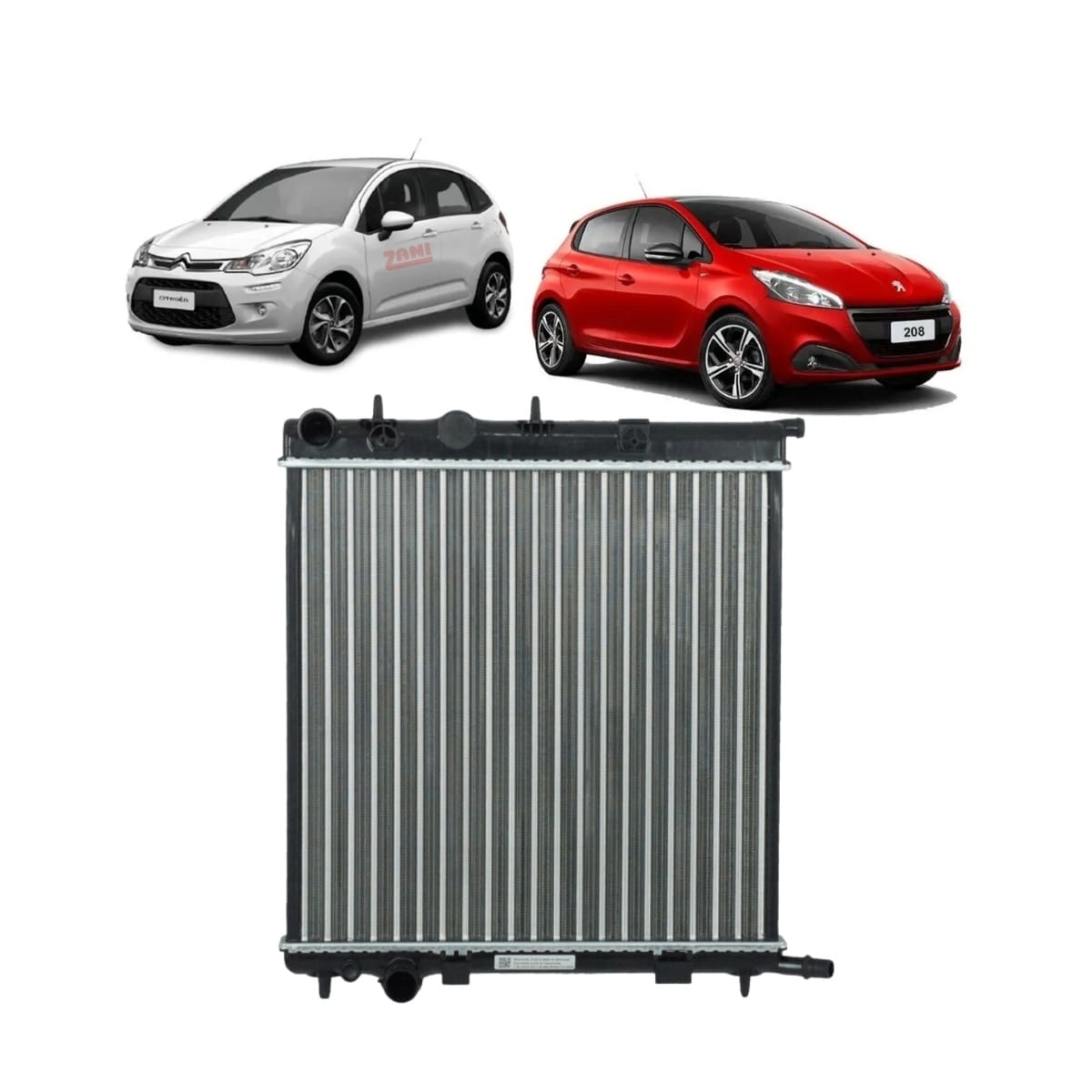 Radiador Citroën C3 2003 2011 Ar Ar Metal Leve CR556001S