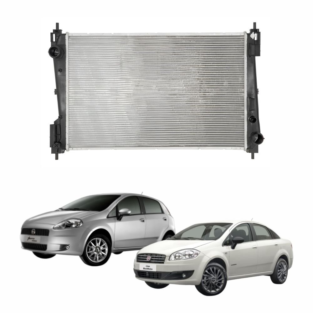Radiador Dianteiro Fiat Punto Bravo 08 11 Mec Aluminio