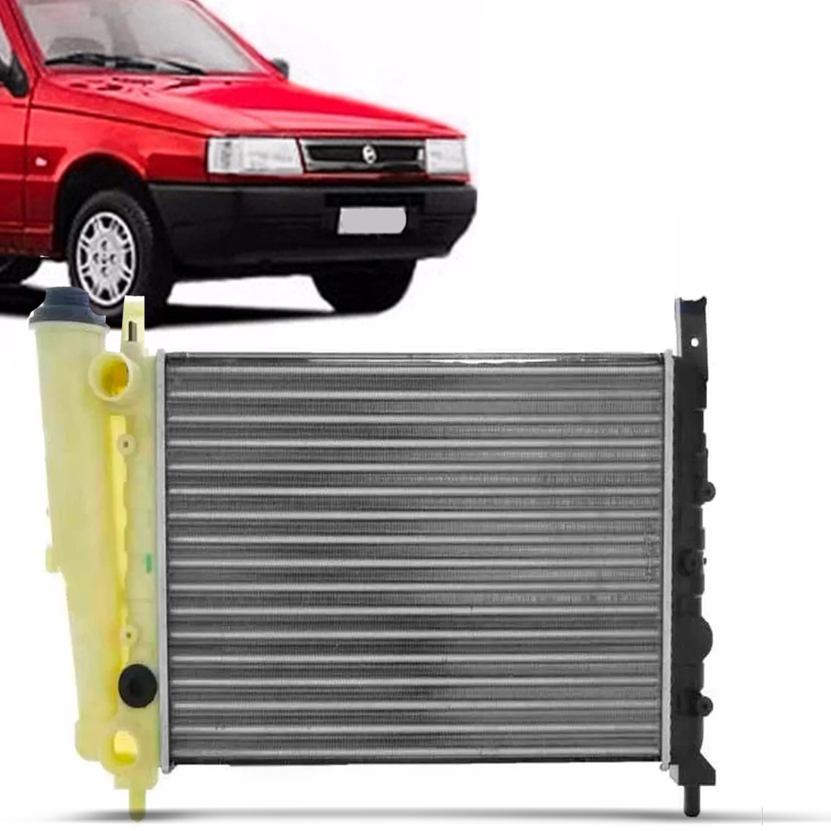 Radiador Dianteiro Fiat Uno Mille Fiorino 1993 2013 Mecânico Manual