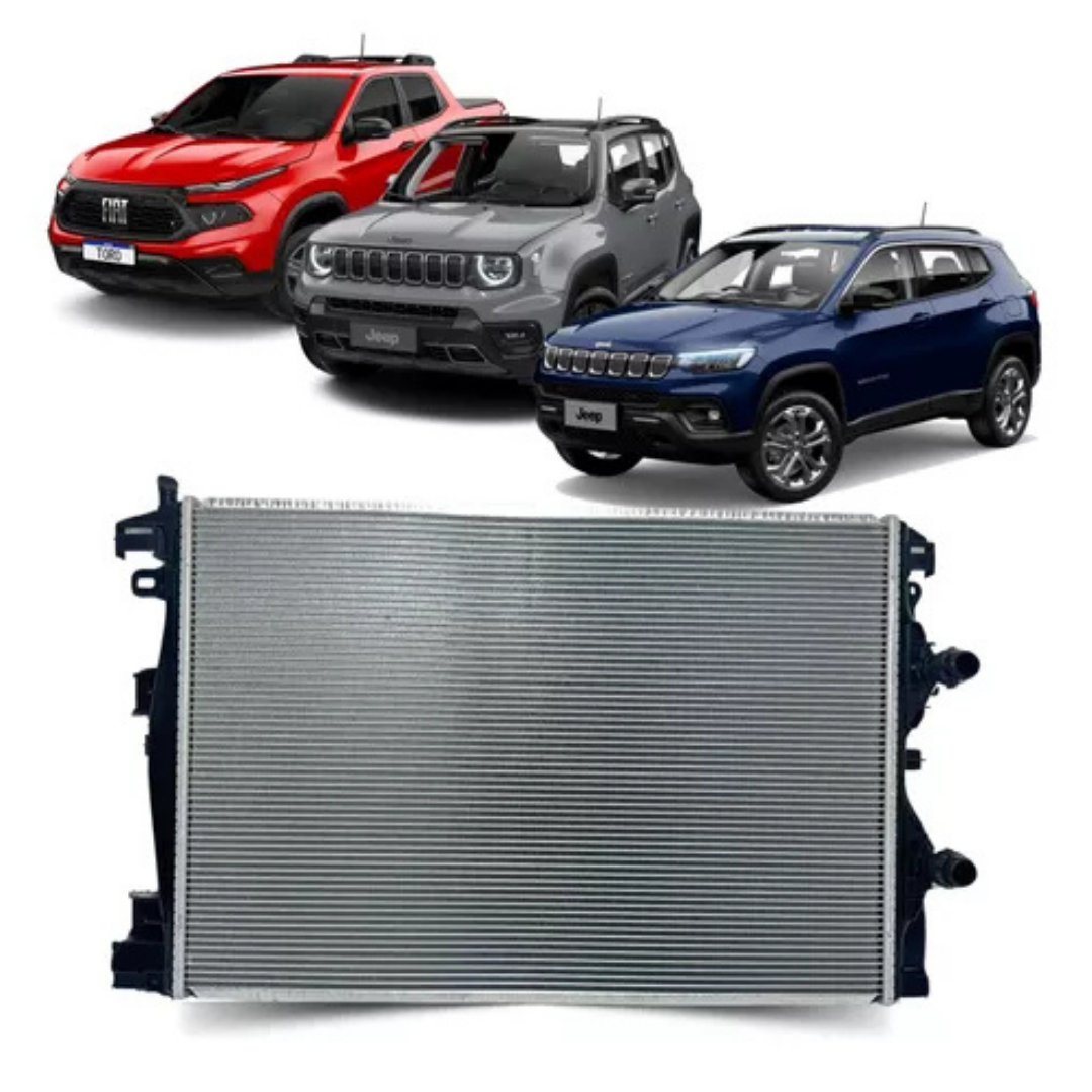 Radiador Dianteiro Jeep Fiat Compass Renegade Toro 2015 2021 Aluminio