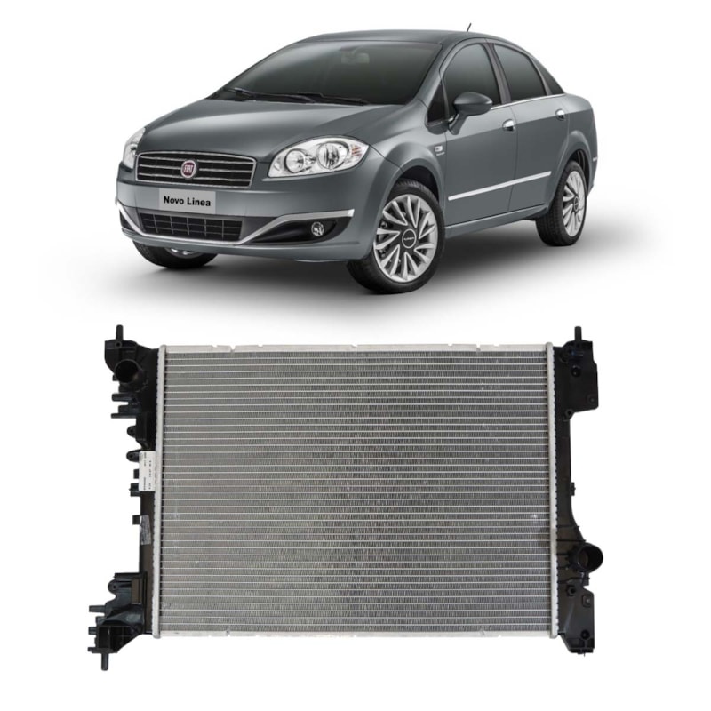 Radiador Fiat Linea 1 8 16V 2015 2016 Ar Ar Denso BC422136 7000RC