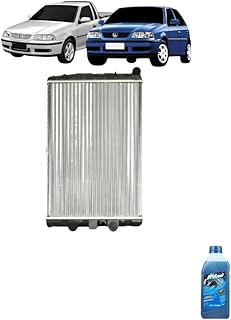 Kit Radiador VW Gol Parati GII GIII GIV 1.0 1.6 2.0 1995 2008 + Aditivo Radiador Visconde RV Cool Azul