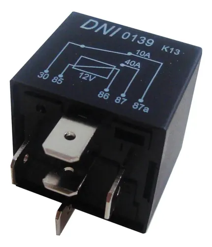 Relé Auxiliar Reversor Celta Clio Uno 12V 40 10A Suporte Dni DNI0139