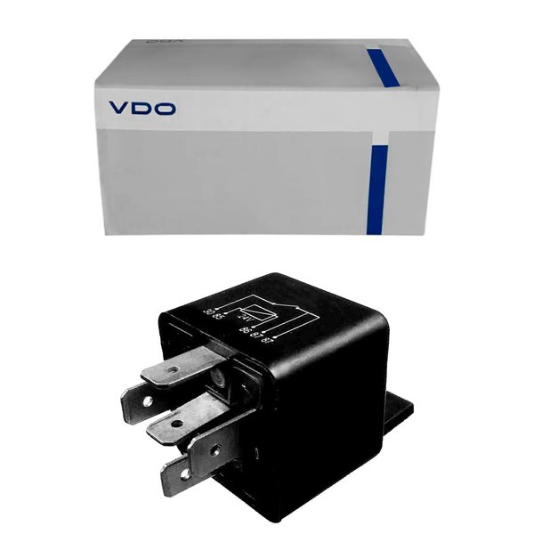 Relé Auxiliar Universal Duplo Na Suporte 12V 5 Terminais 15A Vdo D22129