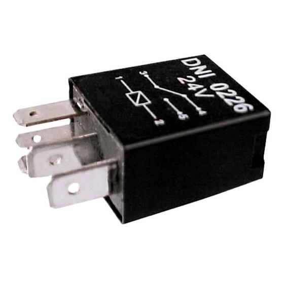 Relé Mini Auxiliar 24V 5 Terminais Suporte 40 30A Dni 0226