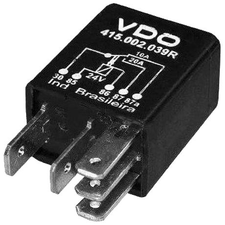 Relé Mini Auxiliar Mb 1519 2635 LS1933 O400 24V 5 Terminais 5 10A Vdo D22078 LS1933, D22078
