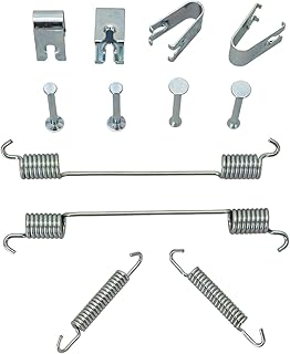 Kit de ferragens de sapata de freio traseiro com molas para Focus MK2 2004-2011, conjunto de reparo de disco de freio automotivo de ferro para roda traseira, instalação direta prata