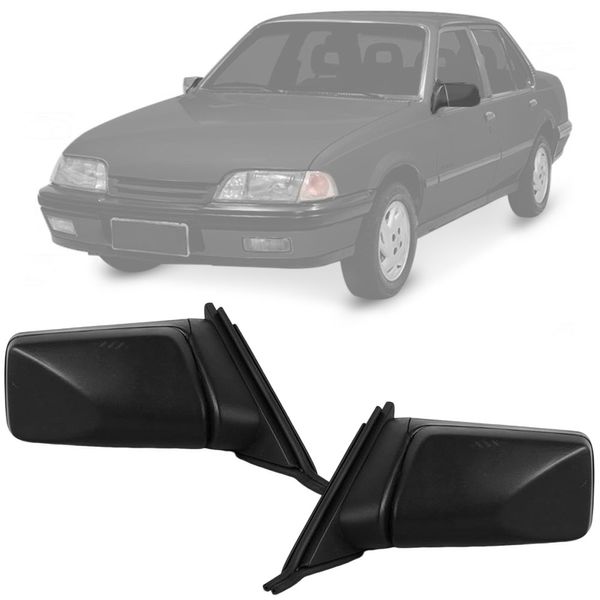 Retrovisor Chevrolet Monza 94 96 Preto Controle Cofran