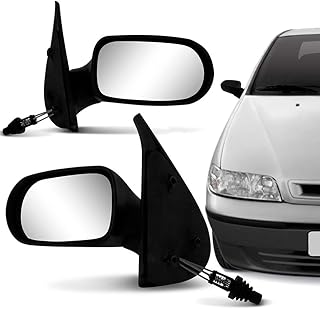 Retrovisor Fiat Palio Strada 2001 2003 2 Portas Preto Controle Cofran