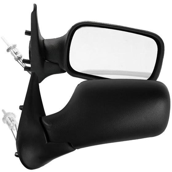 Retrovisor Fiat Uno Fire 2001 2004 4 Portas Preto Controle Carolcar