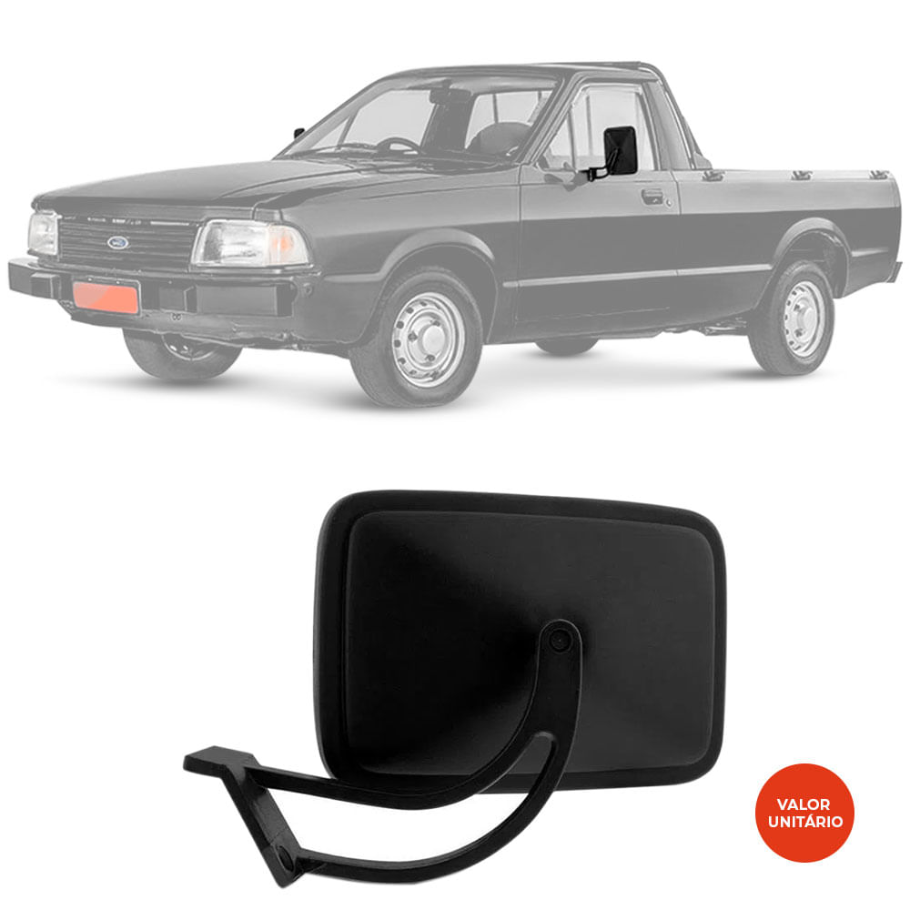 Retrovisor Ford Pampa 84 91 Preto Haste Reversivel Carolcar
