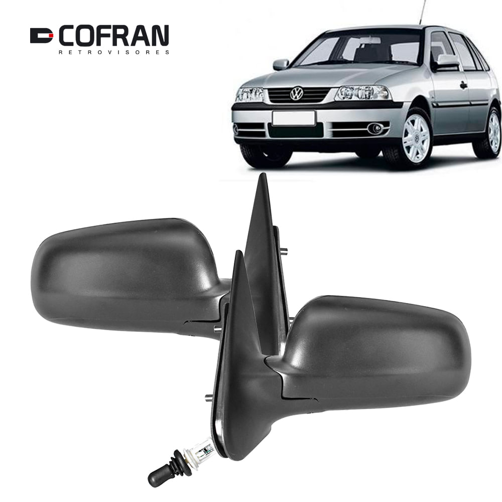 Retrovisor Gol G3 G4 99 2008 2 Portas Preto Controle Cofran