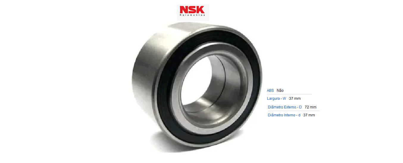 Rolamento Roda Fiat Tempra 92 99 Dianteiro ABS Nsk