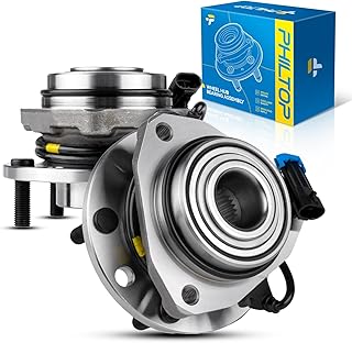 PHILTOP 513124 Par de rolamento de roda e conjunto de cubo para Chevrolet Blazer 1997-2005, Chevrolet S10 1997-2004, GMC Jimmy 1997-2001, GMC Sonoma 1997-2004, 1997-2001 Oldsmobile Bravada