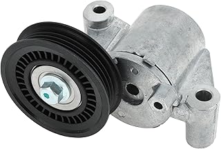 Motoforti Conjunto de polia tensora da correia do motor, tensor de correia de acionamento acessório, para Ford Focus Ecosport 2012-2018, metal, nº CM5E6A228AA, prateado