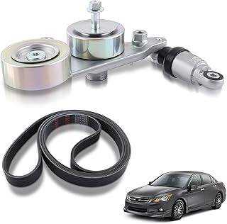 AUTOKAY Conjunto de tensor de correia serpentina 39092 serve para Honda Accord 2008-2010 Odyssey 2005-2010 Pilot 2006-2011 3.5L RE# 6PK2135 31170R70A01 31170RKB005