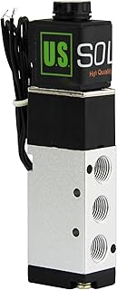 Válvula solenoide elétrica pneumática NPT 5 vias 2 posições CC 12 V de 1/20.3 cm U.S. SOLID