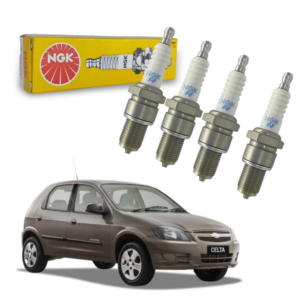 Vela Ignição Corsa Celta Onix Prisma 1 0 8V 2005 2019 Flex Ngk BR8ES
