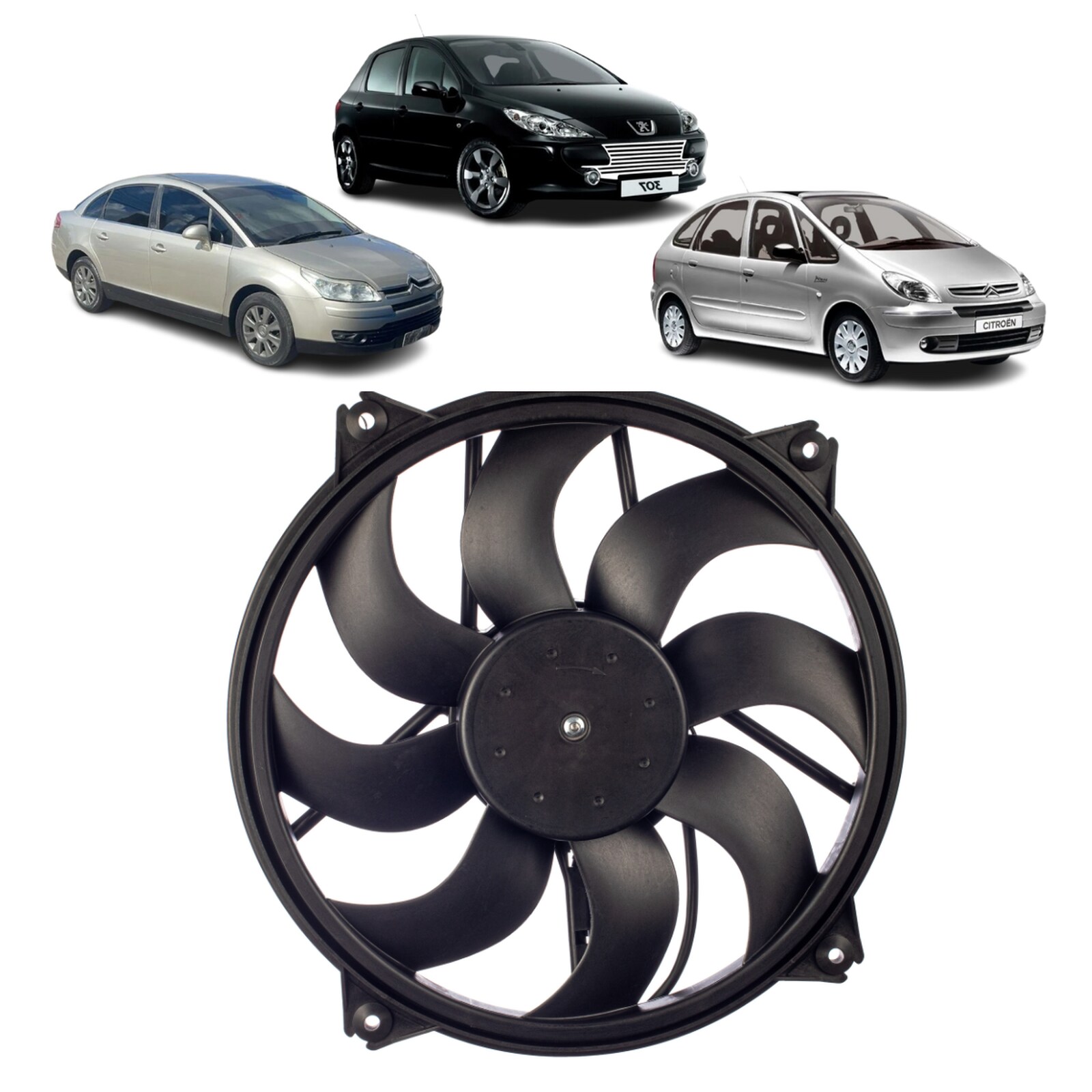 Ventoinha Radiador C4 Pallas 2 0 2007 2013 288W Ar Defletor
