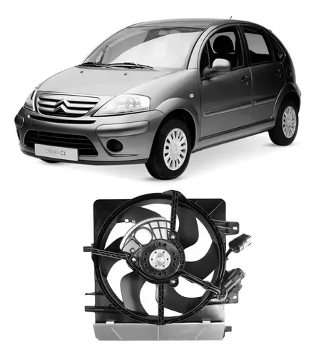 Ventoinha Radiador Citroën C3 1 4 1 6 2004 2009 Ar Gauss GE1027