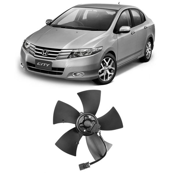 Ventoinha Radiador Honda City Fit 2009 2016 Ar Gauss GE1043