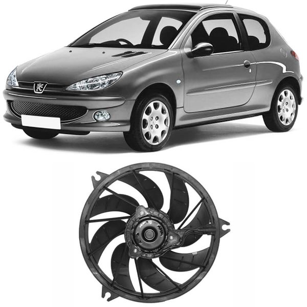 Ventoinha Radiador Peugeot 206 99 2009 240W Ar Defletor Bauen