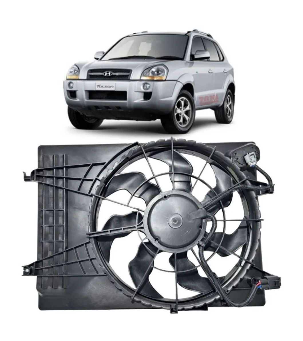 Ventoinha Radiador Tucson 2 7 2005 2011 Ar 166W Bauen BAU100190